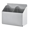 MMF Industries™ STEELMASTER® Steel Slot Double Cup, 2.9H x 2.9W x 5.32D, Silver