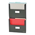 MMF Industries™ STEELMASTER® Soho Collection™ 2-Pocket Organizer With Bracket, Black