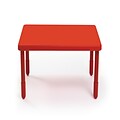Angeles® 16 x 28 x 28 Plastic Square Value Preschool Table, Candy Apple Red