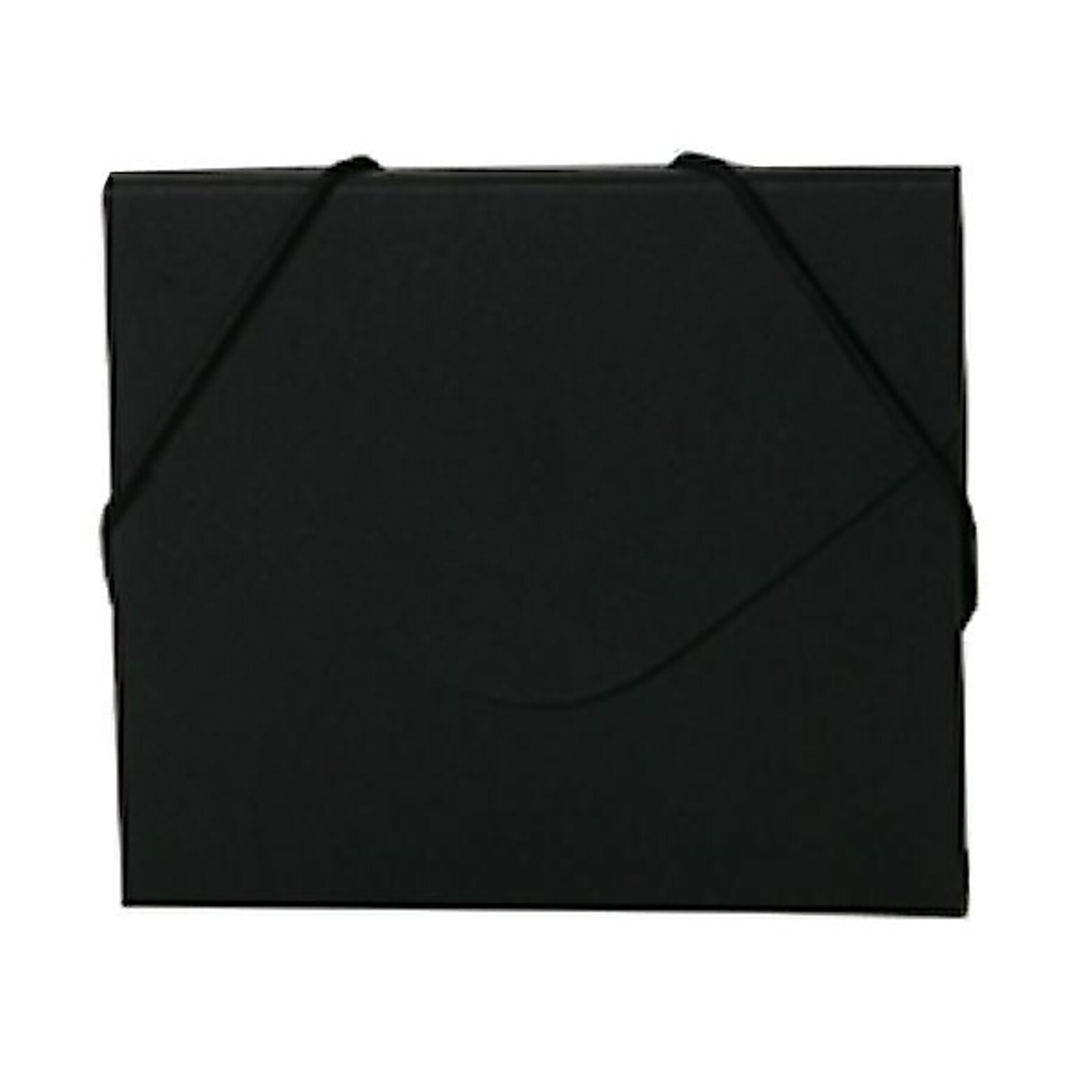 JAM Paper® CD Case Portfolio Envelopes with Elastic Closure, 5 x 5 5/8 x 3/8, Black Kraft, Sold Individually (333546)