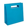 JAM Paper® Heavy Duty Glossy Die Cut Gift Bags, Large, 15 x 5.5 x 15, Blue, 100/pack (895DCBU100)