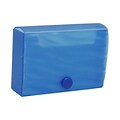 JAM Paper® Plastic Business Card Case with Snap Closure, Blue Wave, Sold Individually (245012470)