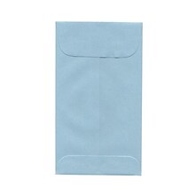 JAM Paper #6 Coin Envelope, 3 3/8 x 6, Baby Blue, 1000/Carton (516212644B)