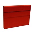 JAM Paper® Strong Thick Portfolio Carrying Case with Elastic Band Closure - 10 x 1 1/4 x 13 1/4 - Red - Sold Individually