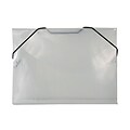 JAM Paper® Index Card Case with Elastic Closure, 5 1/2 x 7 1/2 x 3/8, Clear, Sold Individually (334551)