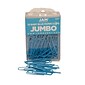 JAM Paper Jumbo Paper Clips, Baby Blue, 75/Pack (221819034)
