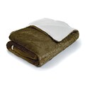 Trademark Global® Lavish Home Fleece Blanket With Sherpa Backing, Twin, Brown