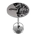 Trademark Global® 28 Solid Wood/Chrome Pub Table, Gray, U.S Army The Horn