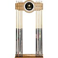 Trademark Global® Wood and Glass Billiard Cue Rack With Mirror, U.S. Army