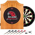 Trademark Global® Solid Pine Dart Cabinet Set, NCAA Miami University Ohio