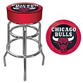 Trademark Global® Vinyl Padded Swivel Bar Stool, Red, Chicago Bulls NBA