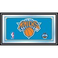 Trademark Global® 15 x 27 Black Wood Framed Mirror, New York Knicks NBA