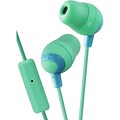 JVC Marshmallow HAFR37 Inner Ear Headphone With Mic; Green