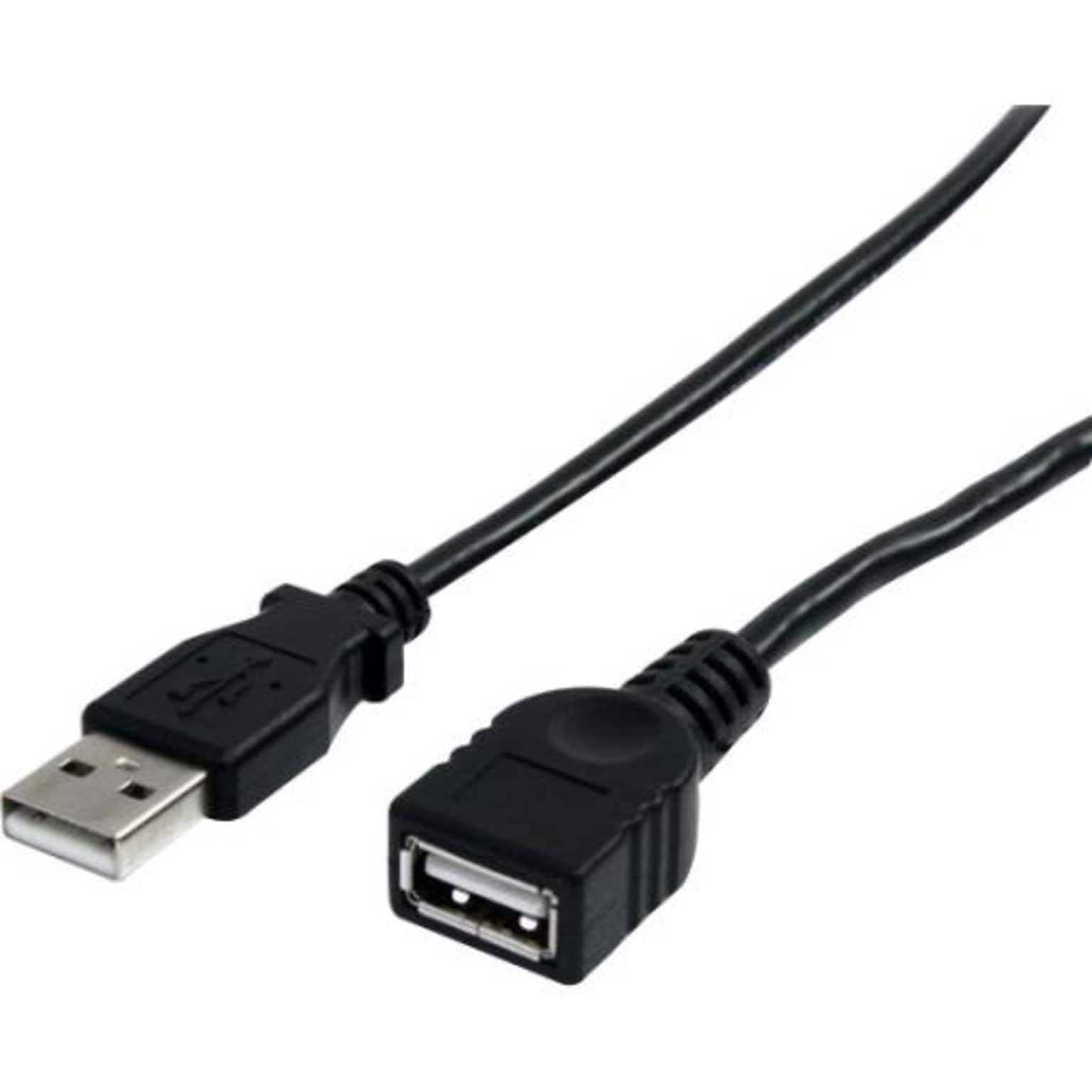Startech 3 USB A Male to USB A Female Extension Cable; Black