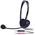 Cyber Acoustics AC-200B Stereo Speech Headset With Boom Microphone