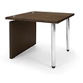 OFM™ Profile Series Laminated End Table With Steel Tube Legs, Windswept Bronze/Brown Leg Panel