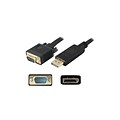 AddOn® 6 DisplayPort to HD-15 VGA Adapter Cable; Black