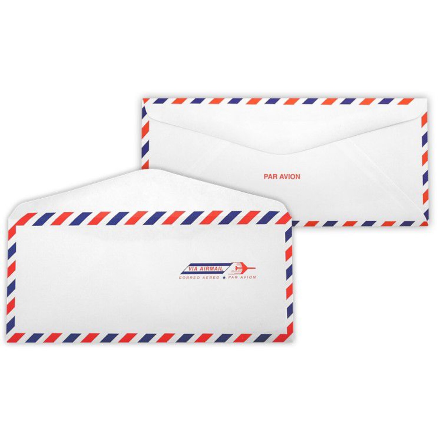 LUX® 13lbs. 4 1/8 x 9 1/2 #10 Regular Envelopes, Airmail, 1000/BX