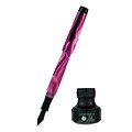 Monteverde® Intima Fountain Pen W/Black Ink Bottle, Neon Pink