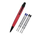 Monteverde® One Touch Stylus W/2 Black and 2 Blue Refills, Red