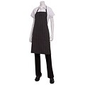 Chef Works® Bib Chalk Striped Chef Apron With 2 Roomy Pockets; Black