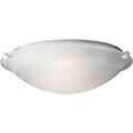 Aurora® 5 x 16 60 W 3 Light Flush Mount W/Marble Glass Shade, White