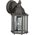 Aurora® 1 Light Outdoor Lantern W/Clear Beveled Glass Shade, Painted Rust