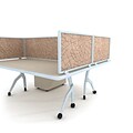 Obex Acoustical Desk Mount Privacy Panel W/AL Frame; 12 x 42, Almond