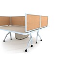 Obex Acoustical Desk Mount Privacy Panel W/AL Frame; 24 x 42, Caramel