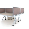 Obex Acoustical Desk Mount Privacy Panel W/AL Frame; 12 x 60, Latte