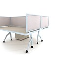 Obex Acoustical Desk Mount Privacy Panel W/AL Frame; 12 x 60, Overcast