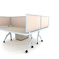 Obex 12 x 30 Acoustical Desk Mount Privacy Panel W/AL Frame, Natural (12X30AASIDM)