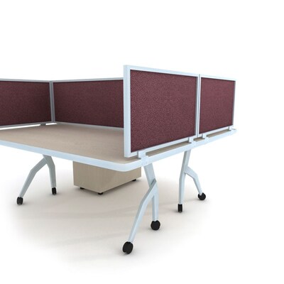 Obex Acoustical Desk Mount Privacy Panel W/AL Frame; 18 x 36, Vintage