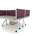 Obex Acoustical Desk Mount Privacy Panel W/AL Frame; 18 x 30, Vintage