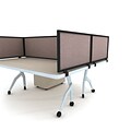 Obex Acoustical Desk Mount Privacy Panel W/Black Frame; 18 x 60, Latte