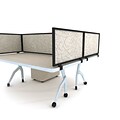 Obex Acoustical Desk Mount Privacy Panel W/Black Frame; 12 x 66, Sage