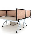 Obex 18 x 36 Acoustical Desk Mount Privacy Panel W/Brown Frame, Terra (18X36ABTEDM)