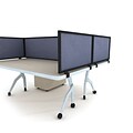 Obex 24 x 42 Acoustical Desk Mount Privacy Panel W/Black Frame,  Twilight (24X42ABTWDM)