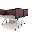 Obex 24 x 42 Acoustical Desk Mount Privacy Panel W/Black Frame,  Vintage (24X42ABVIDM)