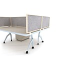 Obex Acoustical Desk Mount Privacy Panel W/Brown Frame; 18 x 66, Parids