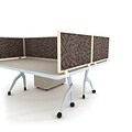 Obex Acoustical Desk Mount Privacy Panel W/Brown Frame; 18 x 30, Smoke