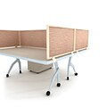 Obex 12 x 30 Acoustical Desk Mount Privacy Panel W/Brown Frame, Terra (12X30ALTEDM)