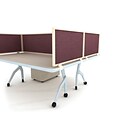 Obex 24 x 30 Acoustical Desk Mount Privacy Panel W/Brown Frame, Vintage (24X30ALVIDM)