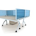 Obex Polycarbonate Desk Mount Privacy Panel W/AL Frame; 18 x 24, Blue