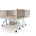 Obex 18 x 42 Polycarbonate Desk Mount Privacy Panel W/Brown Frame, Smoke (18X42PLSDM)