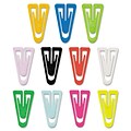 Plastic Paper Clips, Medium, 1, 500 Clips per Box