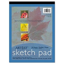 Pacon® Art1st® Sketch Pad; White, 9(W) x 12(L), 50 Sheets