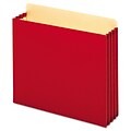 Globe-Weis File Pocket, 3.5 Expansion, Letter Size, Red (GLWFC1524E RED)