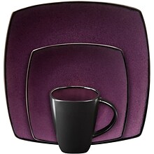 Gibson® Home Soho Lounge Dinnerware Set, 16 Piece, Purple