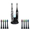 Pursonic™ Dual Handle Rechargeable Sonic Toothbrush With UV Sanitizer & Bonus 12 Brush Heads